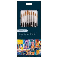 12 NATURAL BRISTLE FINE BRUSH SET (12s)