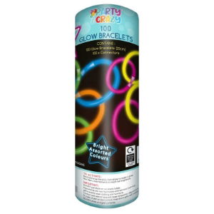 TUBE OF 100x 8"  GLOW BRACELETS (6s)