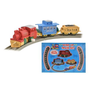 11PC WIND UP PLASTIC TRAIN SET (8s)