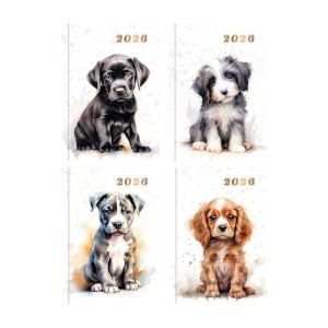 POCKET WTV WATERCOLOUR DOGS DIARY (24s)