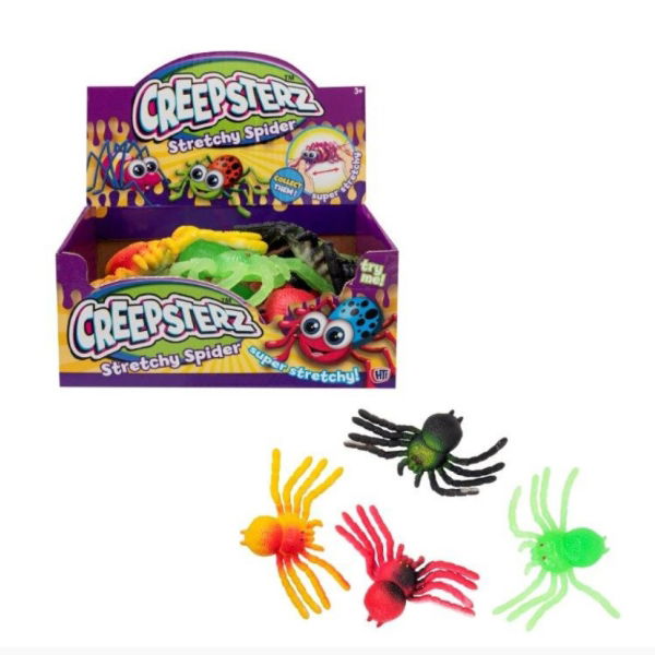 CREEPSTERS STRETCHY SPIDER D/BOX (24s)