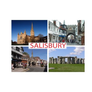 POSTCARD: SALISBURY 4 VIEW