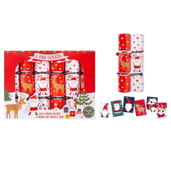 6 MINI SANTA & R/DEERCRACKERS 6"(24s)