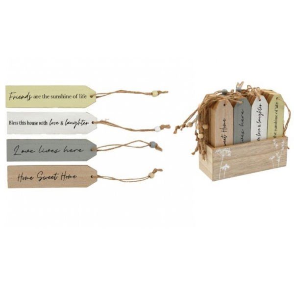 MEADOW WOODEN WORD PLAQUES D/BOX (24s)