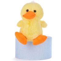 25CM SITTING YELLOW PLUSH DUCK (12s)
