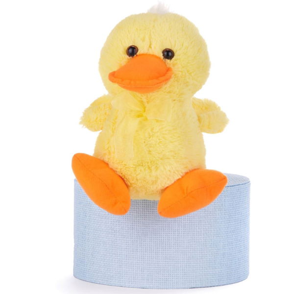 25CM SITTING YELLOW PLUSH DUCK (12s)