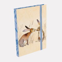 KISSING HARES A6  NOTEBOOK (8s)