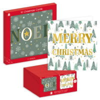 NOEL/MERRY XMAS WINDOW BOX 10 CARDS(24s)