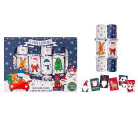 6 MINI SANTA & FRIENDS CRACKERS 6"(24s