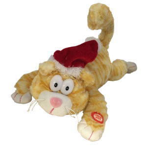 *28cm ANIMATED XMAS CAT (2s)