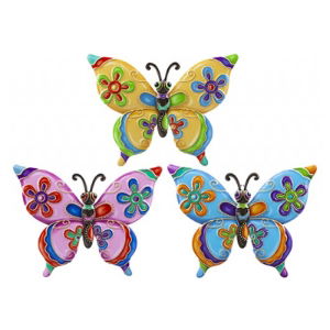 METAL BUTTERFLY PLAQUES 3ASSTD (12s)